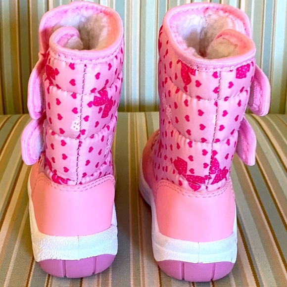 EQUICK 🩷PINK🩷 WINTER BOOTS WATERPROOF VELCRO CLOSURE SNOW BOOTS W/FUR 🌟EUC🌟 - Picture 2 of 7